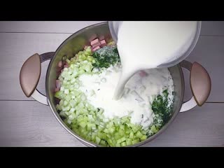 favorite okroshka recipe on kefir