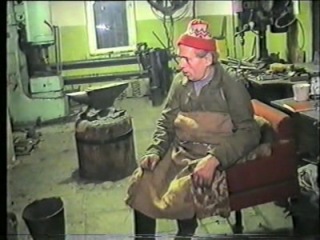 the legendary blacksmith - basov vyacheslav ivanovich - talks about his life, forges an ax and cooks damascus steel