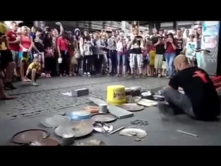 fantastic street drummer